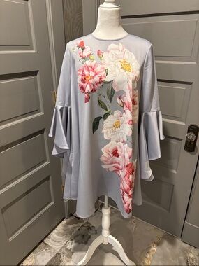 Ted Baker Light Blue Zip-Front Dress